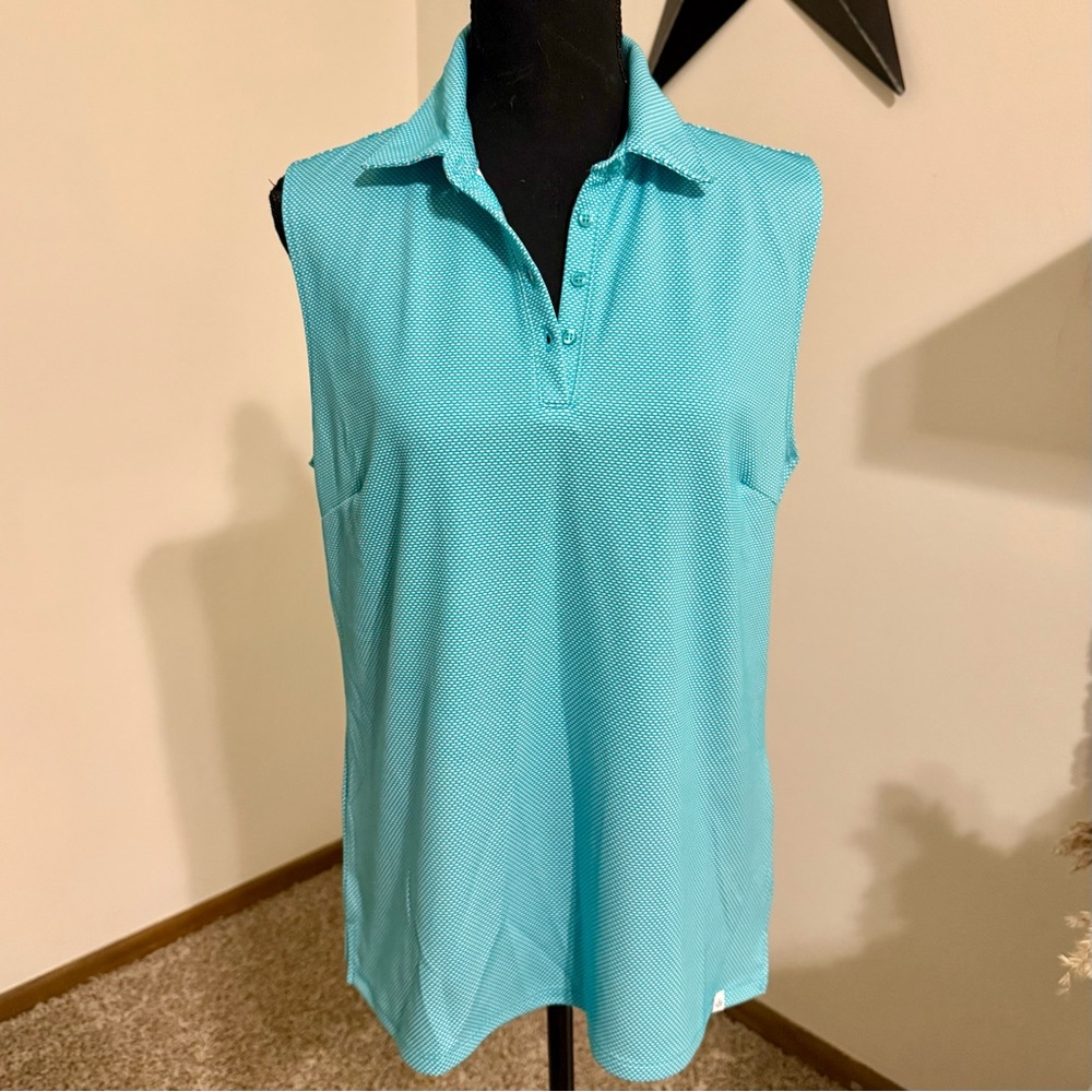 Lady Hagen Golf Shirt Turquoise Sleeveless